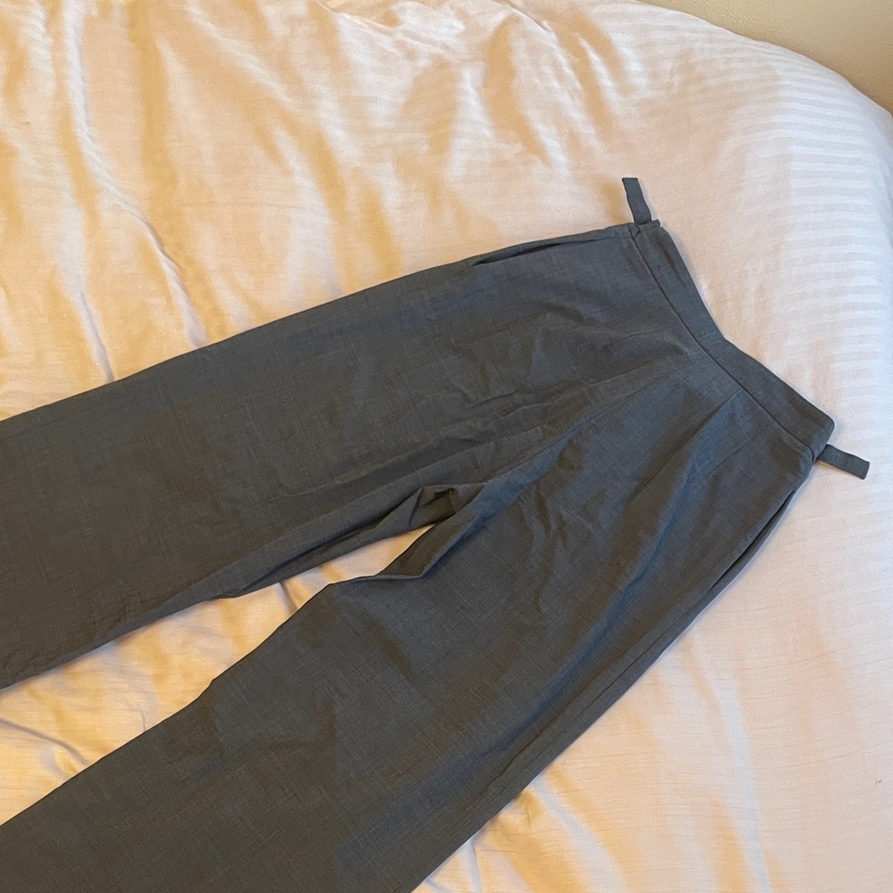 Maje Blue-Grey Wide-Leg Trousers - Picture 6 of 8